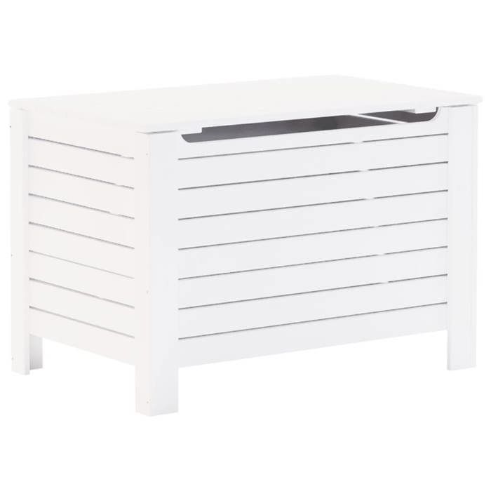 VidaXL Boîte de rangement avec couvercle RANA blanc bois massif de pin, boîte à couverture, coffre de rangement, boîte de 4002322