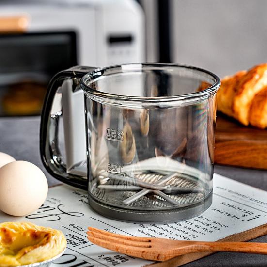 Flour Sifter Fine Mesh Baking Sieve Ergonomic Handle Flour Strainer Baking Tool for Sugar Cocoa Powder