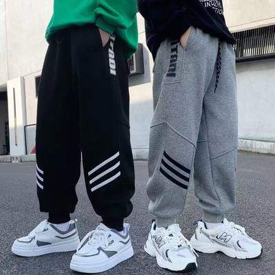 Брюки для маленьких мальчиков, брюки с эластичной резинкой на талии, штаны для бега для малышей, хлопковые штаны, детская повседневная нижняя часть для