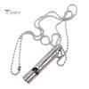 Titanium Alloy Emergency Whistle High-decibel Sound Compact Size Portable Survival Safety Whistle with Neck Chain