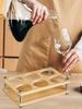 6 отверстий деревянный держатель для стаканов стойка для бара вино напитки чашка хранение поднос для дегустации полетов кухонные принадлежности