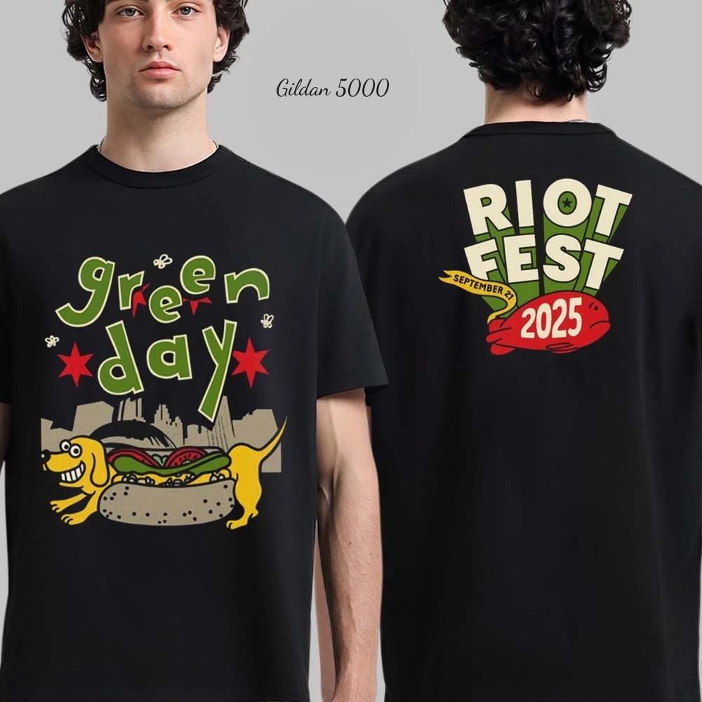 Green Day Riot Fest 2025 Merch Tee In Chicago IL On September 21 2025 Unisex T-Shirt