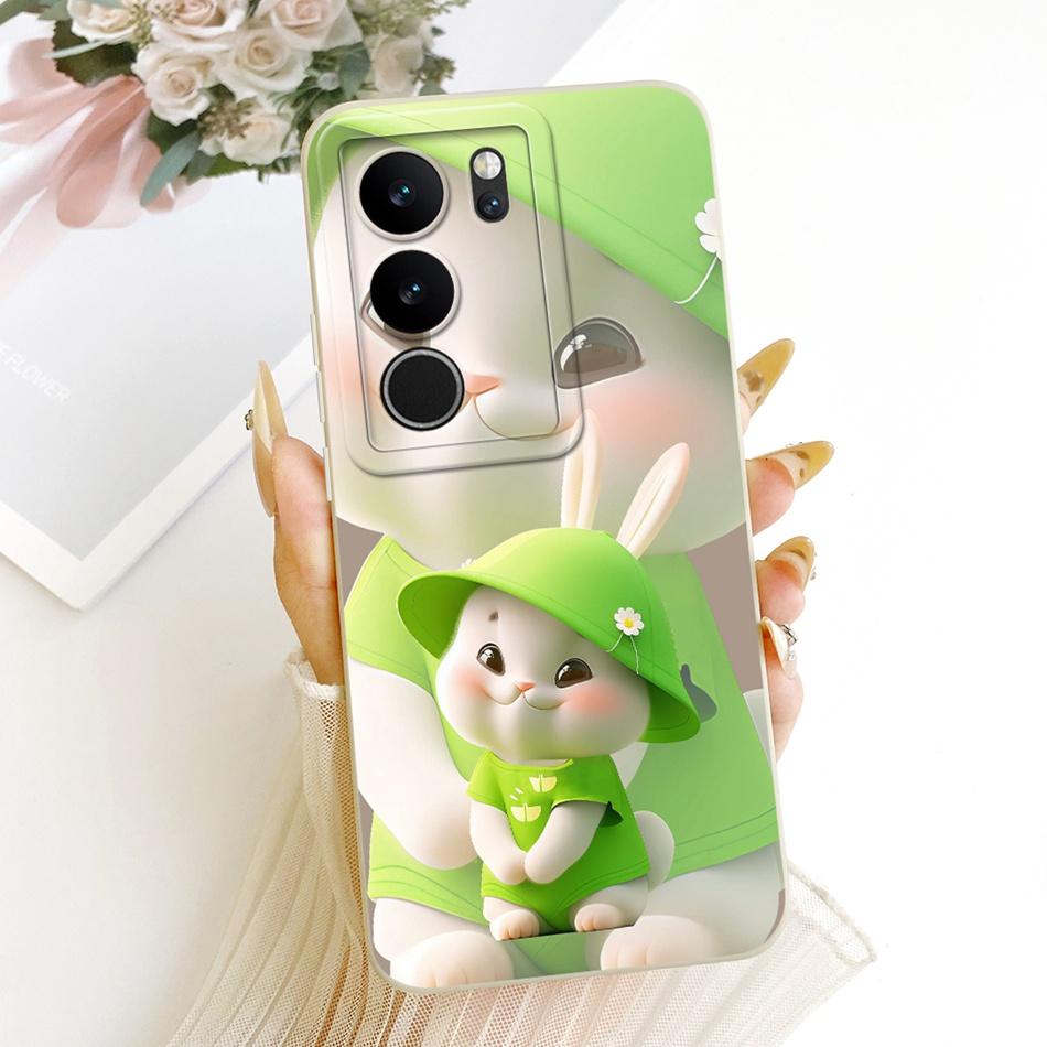Для Vivo V29 V29Pro Милый Кот Цветок Мультяшный Чехол Для Телефона Для Vivo V 29 V29 Pro V2250 V2251 Ударопрочные Мягкие Силиконовые Чехлы Бамперы