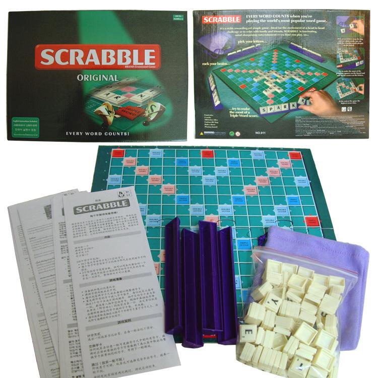 SCRABBLE Многоязычная игра в алфавит и правописание: Настольная игра для изучения английского, французского, испанского языков