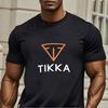 Мужская футболка с коротким рукавом TIKKA с принтом TIKKA Смешной подарок для мужчин Футболки с коротким рукавом Топ с круглым вырезом