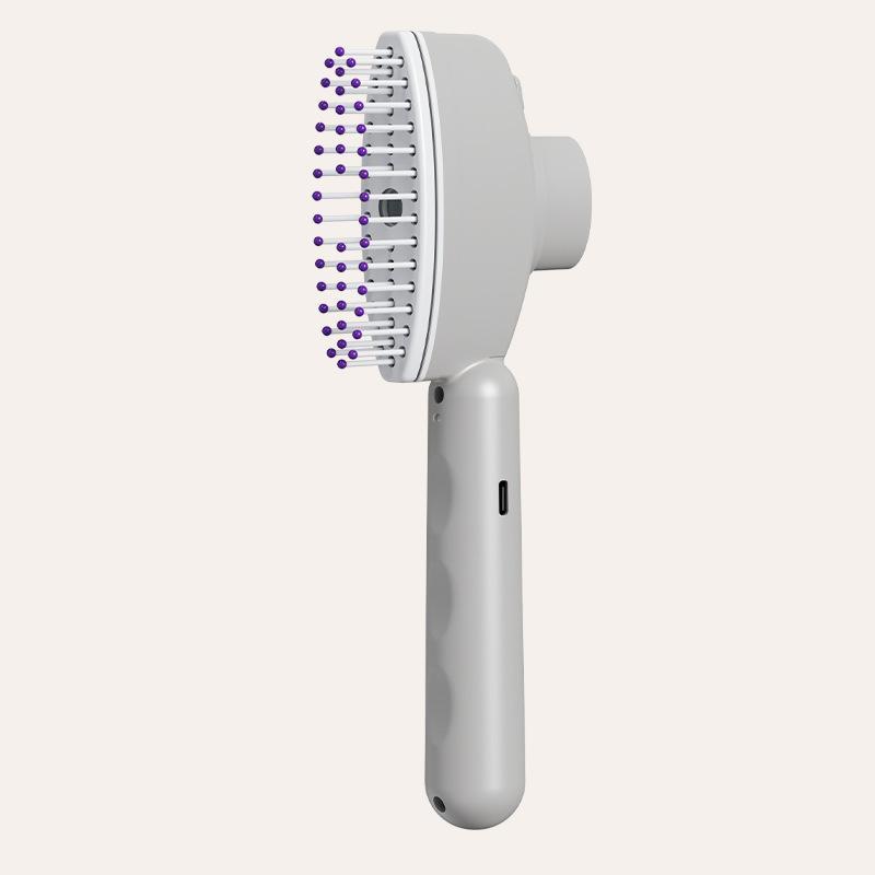 Rechargeable Electric Frizz Control Hair Brush Anti Static Steam Spray Massage Comb for Daily Hair Grooming