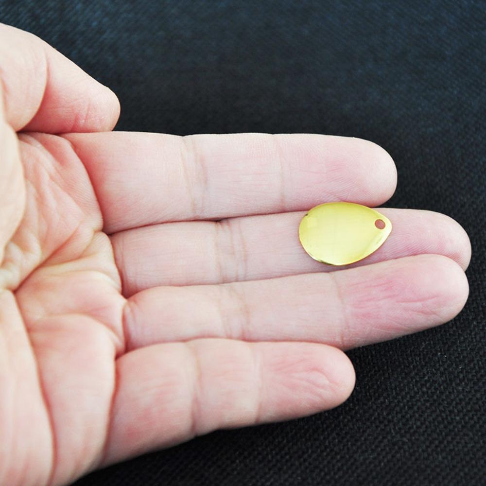 80PCS Gold and Silver Fishing Spoon Rigs Iron Fishing Spinner Blades  Lure Making