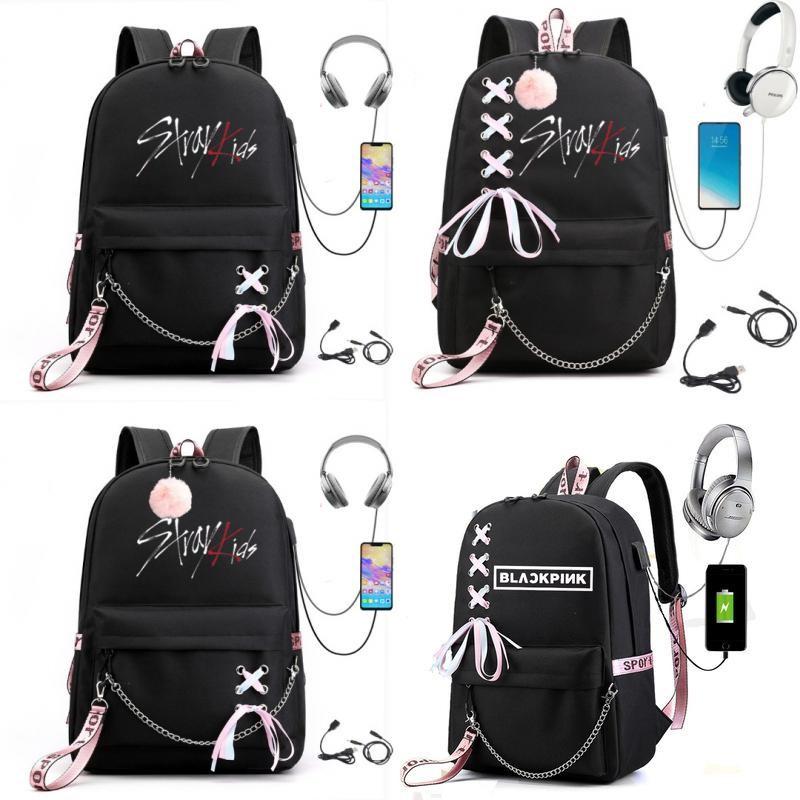 Stray Kids Foldable Polyester Book Bag With Spacious Compartments For Students