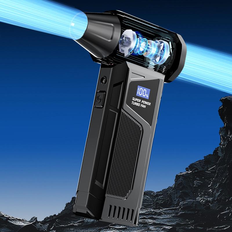 New Wireless Jet Fan Brushless Motor Turbo Air Blower For Car Cleaning With LED Light Digital Display Portable Outdoor Use