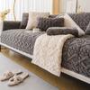 Autumn And Winter Plush Sofa Cushion Nordic Seat Cushion Thickened Non-Slip Advanced Sense Straight Row Seat Cushion Cover Cloth