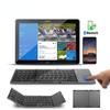 Portable Mini Bluetooth Foldable Keyboard With Touchpad Wireless Folding Kyboards Rechargeable Slim Keypad For Mac Laptop iPad