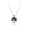 Amethyst Stone Necklace Tree Of Life Natural Stone Necklace