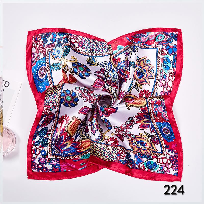 50cm Small Square Scarf Butterfly Floral Small Neck Scarf Bag Accessories Square Scarf