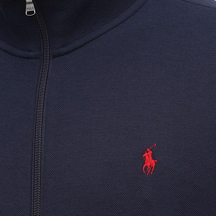 Polo Ralph Lauren однотонная куртка с вышитым пони на молнии с длинным рукавом мужские куртки синего цвета 710881509-002