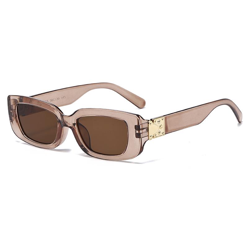 Version High-end Square Plastic Sunglasses for Men and Women Fashionable Trendy UV Resistant Glasses Outdoor Sunshade Sunscreen Eyewear