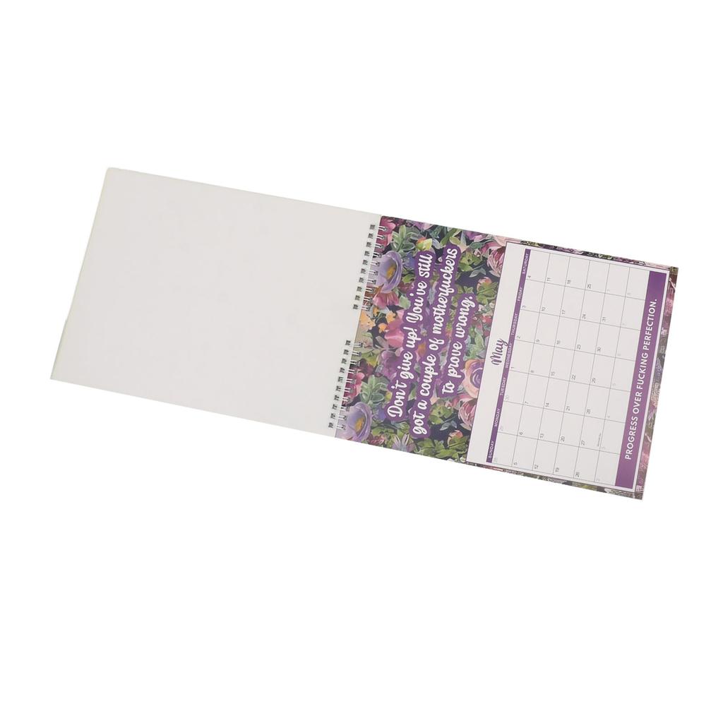 2024 Настольный календарь Многоцелевой инновационный веселый плотный бумажный ежемесячный календарь психического здоровья Маленький настольный календарь