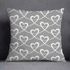 Gray Low White Flower Pattern Home Decoration Pillowcase Square Pillowcase Home Office Decoration Cushion Cover