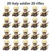 Multi-style military soldiers mini character building blocks DIY assembled building blocks children's collection toys and gifts