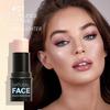 All-in-One Highlighter Blush Bronzer 3D Face Contour Makeup Stick Waterproof Long-lasting Highlighter Cream Non-greasy Face Blush Beauty Stick Fashion
