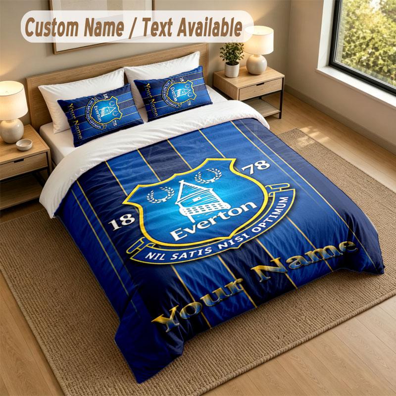 Комплект постельного белья 1 пододеяльник 2 наволочки Принт Everton FC Мягкое постельное белье Декор спальни