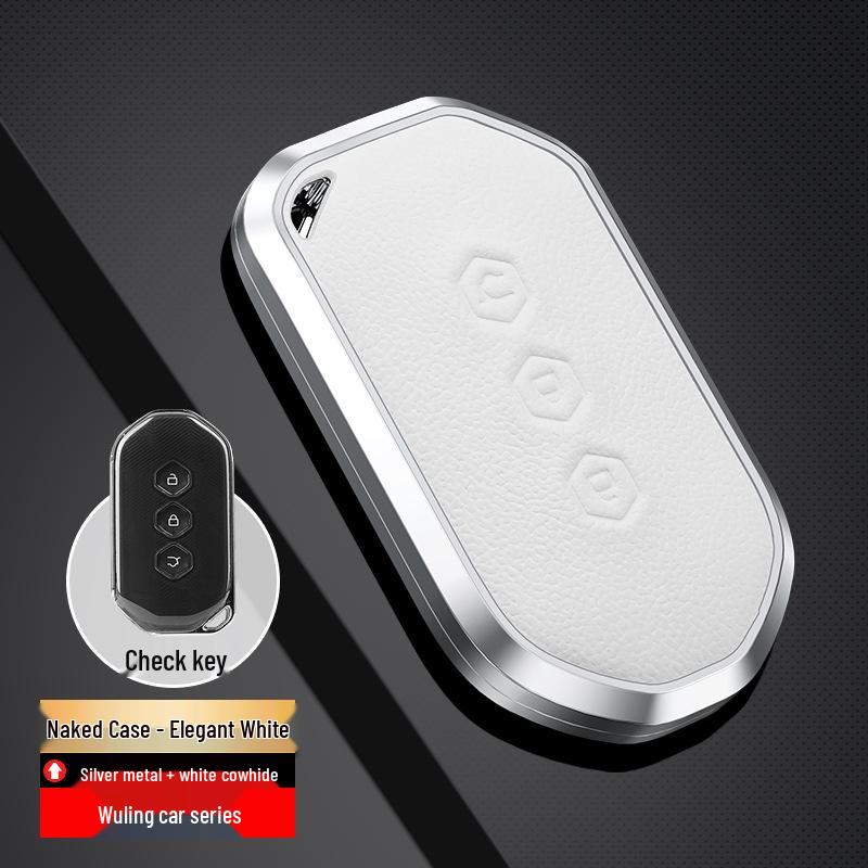 Metal Key Cover for 2020 Wuling Capgemini: Decorative Shell & Buckle