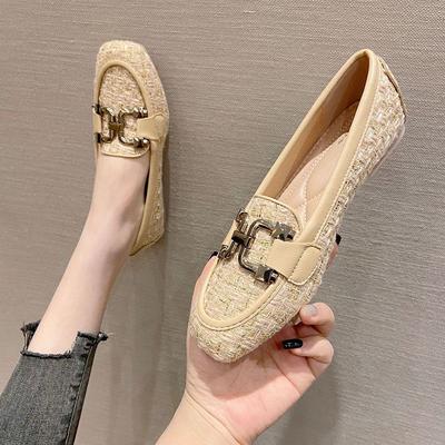 2025 Весна Осень Обувь Женские Плоские Мягкие Модные Брендовые Женские Тонкие Туфли Бежевый Черный Синий Большой Размер 42