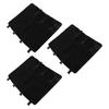 3Pcs RV Step Covers 22 X 20 Inch Black RV Step Rug Carpets for Curved Foot Ladder Manual Electrical