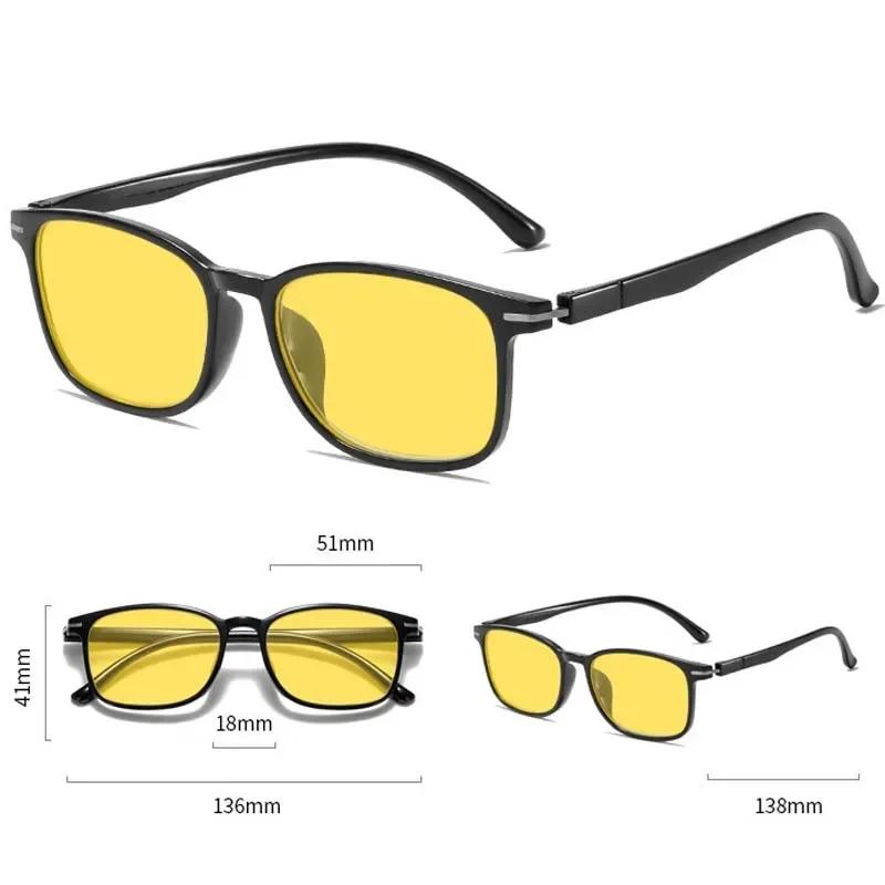 Очки ночного видения для близи Square Computers Очки с защитой от синего света для мужчин и женщин Ультралегкие очки TR90 для близорукости