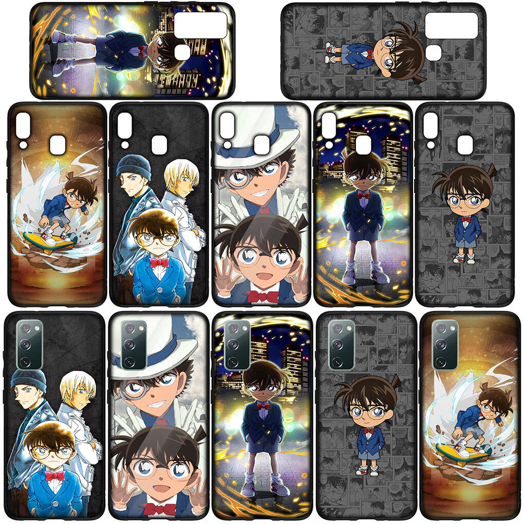 Чехол для iPhone 17 16 15 Xiaomi Poco Redmi Note 14 13 12 11 Pro Max 9 16e Samsung Galaxy S25 S24 S23 OPPO Huawei Мультяшный Детектив Конан Чехол для телефона