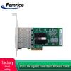 FEMRICE Intel I350 4-Port Gigabit Fiber Optic PCI-E Server Network Card