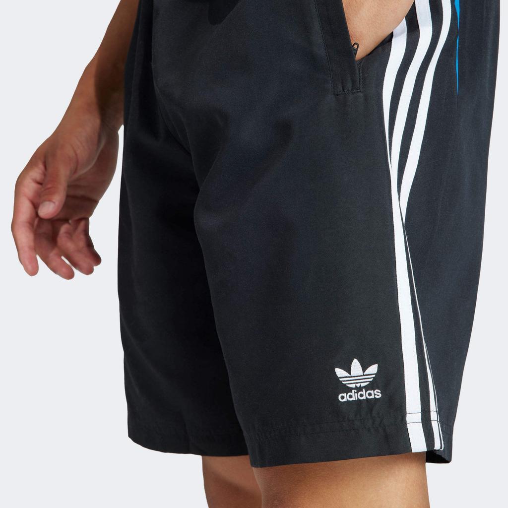 Adidas Повседневные шорты Originals Trefoil Solid Striped для мужчин, черные, IW3645