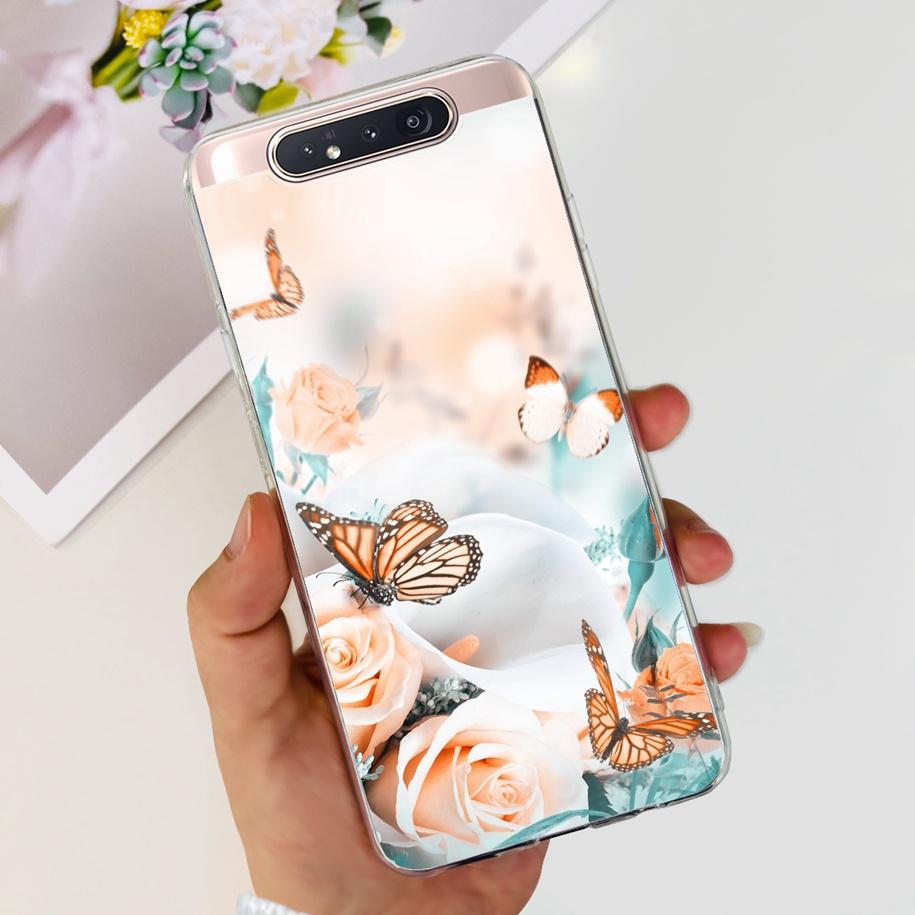 Чехол для Samsung Galaxy A80 Чехол GalaxyA80 A 80 SM-A805F A805 A805F A90 4G Прозрачные Чехлы Модный Мраморный Мягкий ТПУ Задняя Крышка