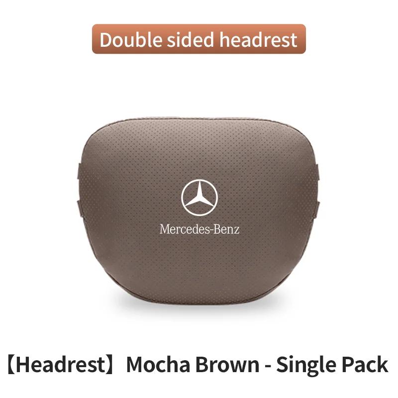 Car Sticker For Mercedes-Benz A B C E S V R-Class A45 C43 CLA GLA GLB GLC GLE SLK Car Headrest Neck Support Lumbar Rest Cushion 