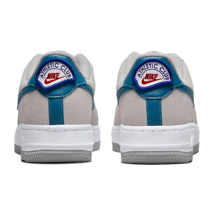 Nike Кроссовки Nike Air Force 1 LV8 GS Athletic Club для детей, серые, светло-дымчато-серые, с синим акцентом, DH9597-001