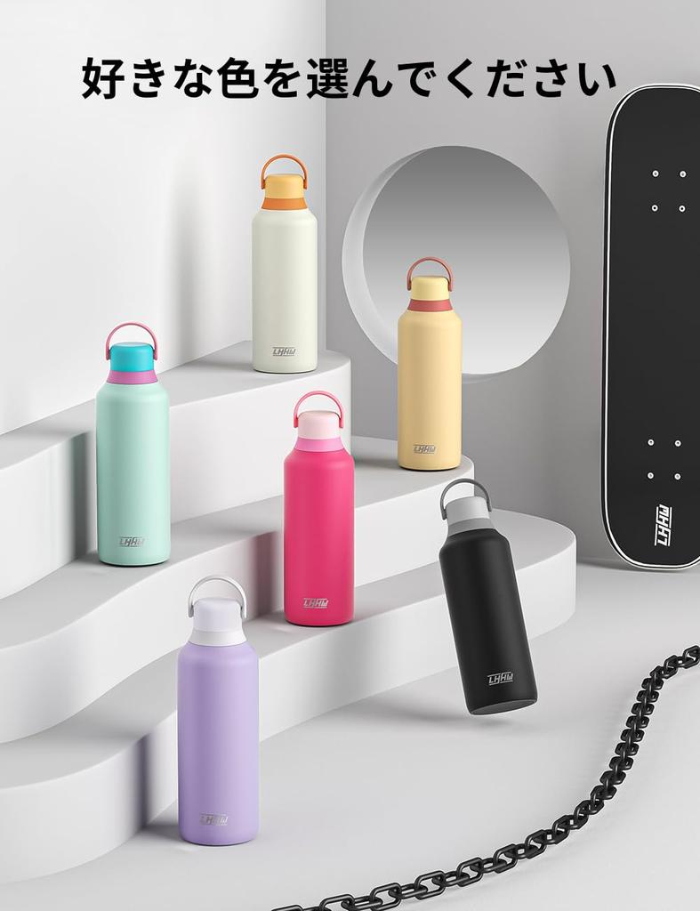 Бутылка для воды LHHW 600 мл для питья, термоизоляция, вакуумная изоляция, бутылка из нержавеющей стали, легко моется, широкое горлышко, бутылка для воды, кофе