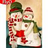 5D Full Drill Diamond Painting Christmas Snowman Rhinestone Kit DIY Diamond Embroidery Landscape Home Decoration