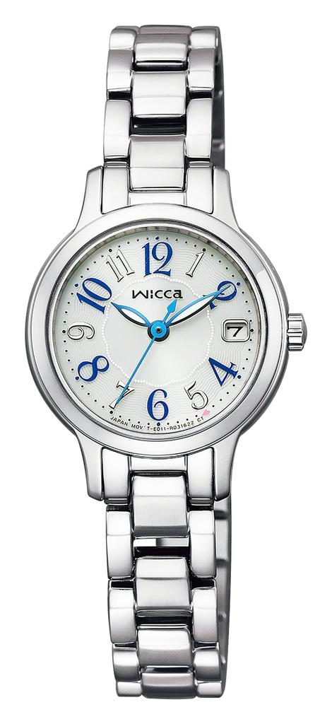 Wicca Solar Tech Waterproof Second Hand Date White Silver [Citizen] KH4-912-13 Women's
