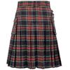 Men's Traditional Highland Tartan Pleated Skirt - Festive Plaid Color Contrast Skirt