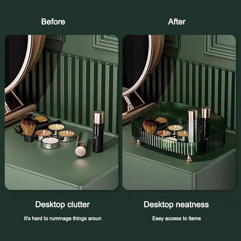 Противоскользящий Органайзер для макияжа и парфюмерии Прозрачный Косметический настольный ящик для хранения Дом