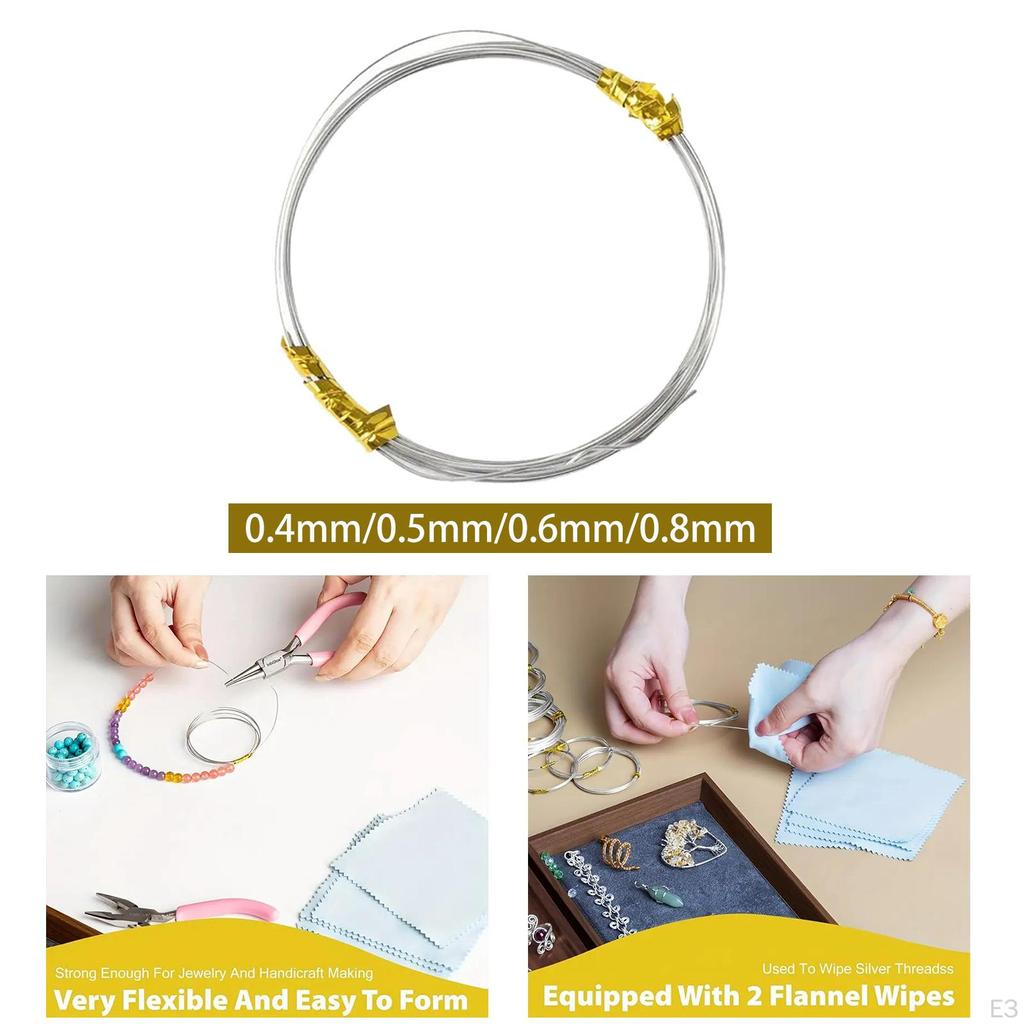 925 пробы, проволока для бисероплетения, гибкая самодельная бижутерия, шнур для моделирования, для