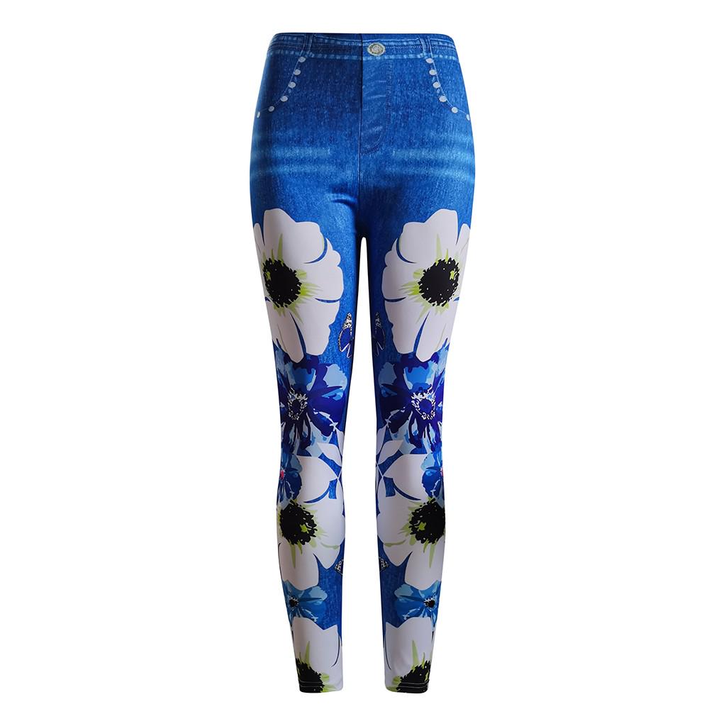 Женские повседневные ковбойские леггинсы с имитацией больших размеров, эластичные узкие укороченные брюки