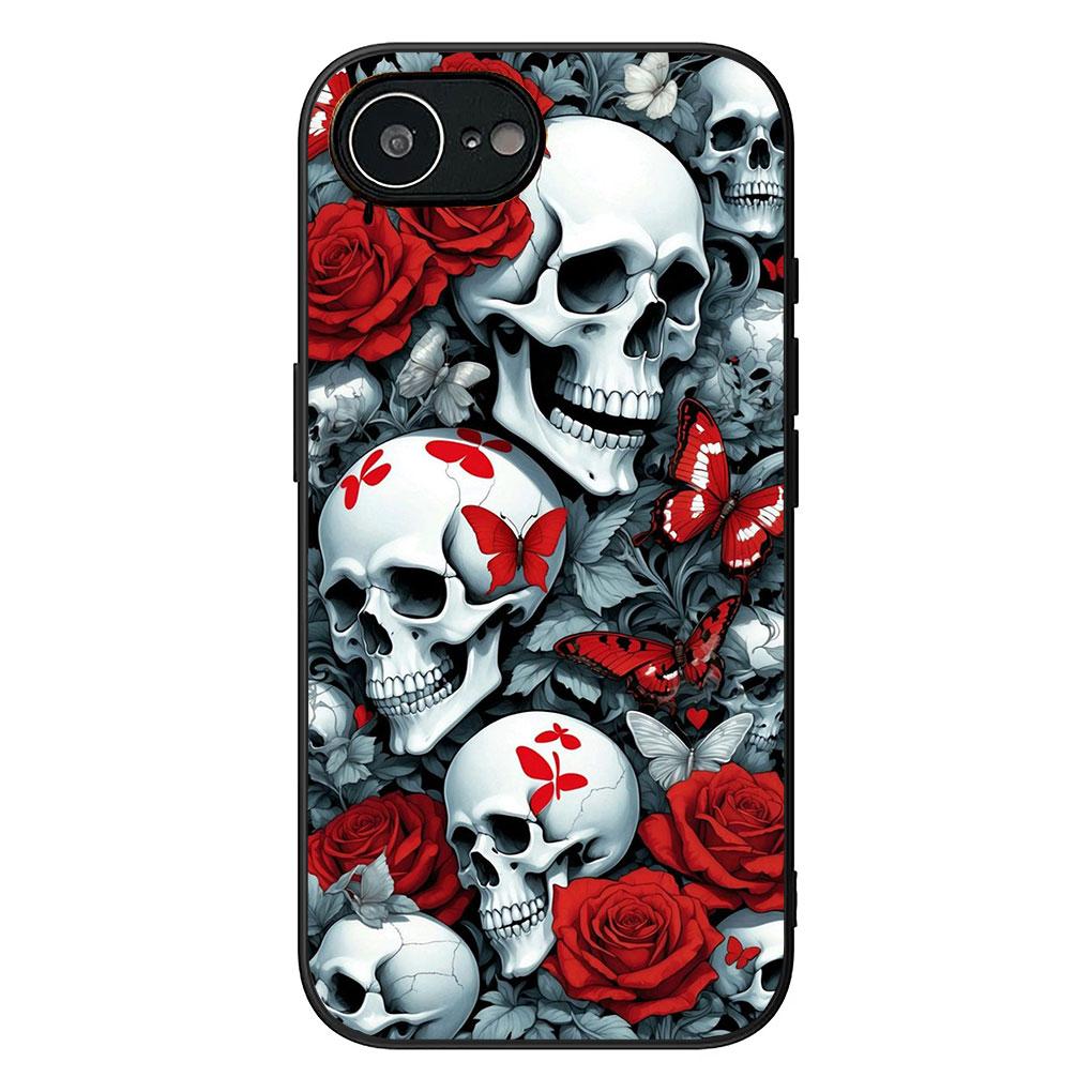 Чехол для Samsung Galaxy Note 20 9 8 S8 S10 S9 Plus A54 A33 A21S A31 M21 S10E A17 Coque Чехол для телефона Цветочный дизайн Череп Цветок Роза