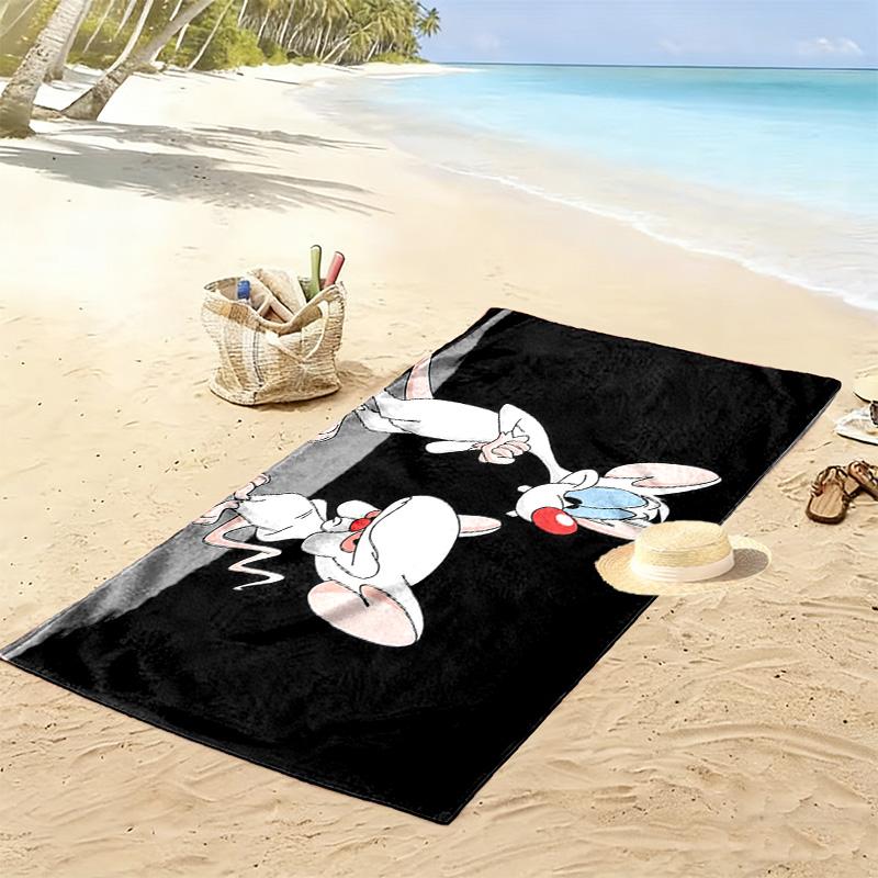 Pinky and the Brain Print Beach Towel, Large Soft Quick Dry Towel for Beach Camping Swimming