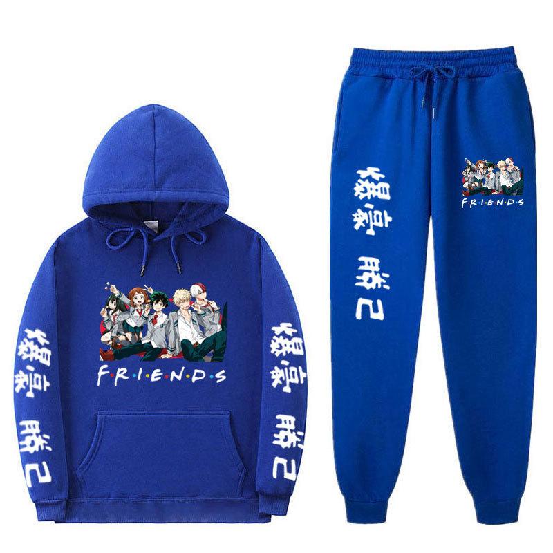 Комплект спортивной одежды аниме My Hero Academia для мужчин и женщин повседневный спортивный костюм My Hero Academia костюм с капюшоном