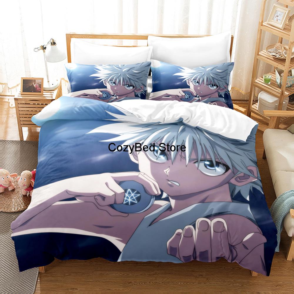 Новый постельный комплект Hunter X Hunter Односпальный Полуторный Двуспальный Кингсайз Постельное белье для взрослых и детей Домашний декор Пододеяльник Подарок
