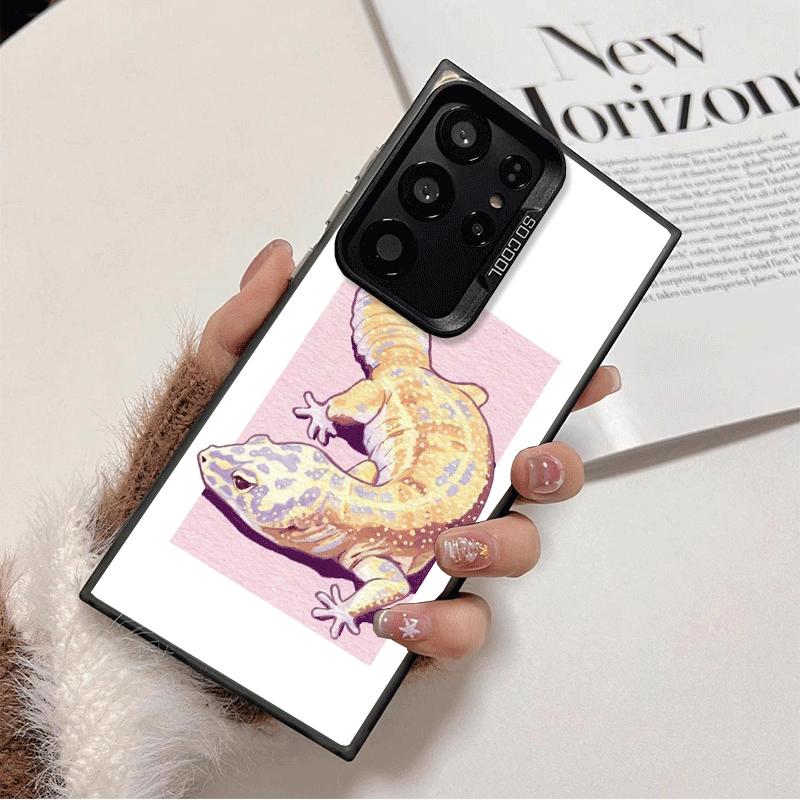 Lizards Geckos Cute Pet Shockproof Phone Case for Samsung Galaxy S26 Edge S25 Ultra S24 FE S23 Plus S21 Cover Anti Fall Fundas