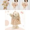 Lily Rabbit Plush Toy Large Sleeping Pillow Gift With Checkered Dress And Bow Decoration For Girls And Kids