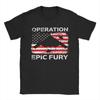 Мужские футболки Operation Epic Fury Новинка Футболка с коротким рукавом Круглый вырез Хлопок Идея для подарка Одежда