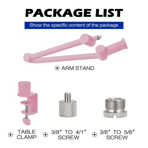 BOMGE Boom Arm Microphone Stand - Adjustable Heavy-Duty Suspension Boom Scissor Arm Stand with Cable Management Channel and Desk Clamp for Podcasting,