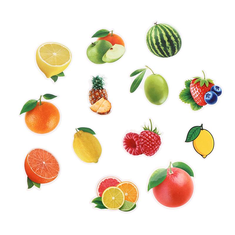 50 Pcs Fruits Stickers For Kitchen Baking Cup Dish Refrigerator Fruit Sticker
